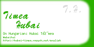 timea hubai business card